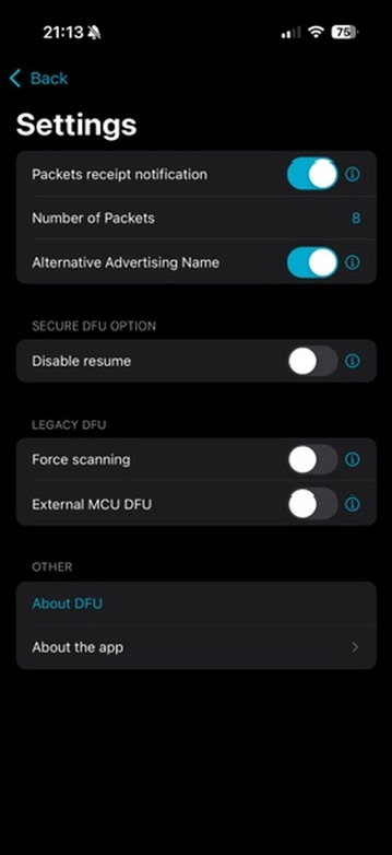 OTA Settings